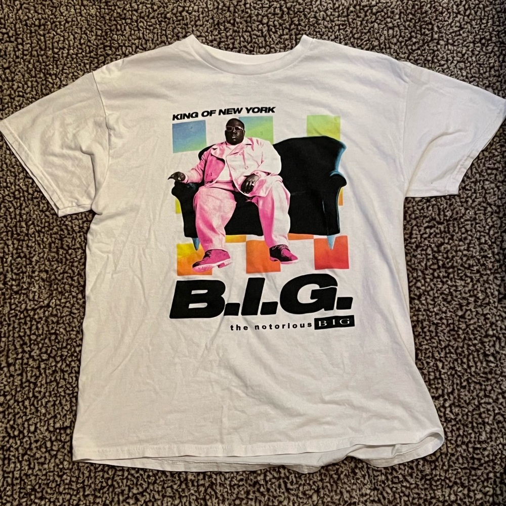White the notorious B.I.G. Short sleeve t-shirt size large